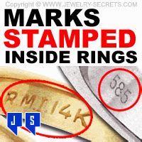 MARKS STAMPED INSIDE RINGS 